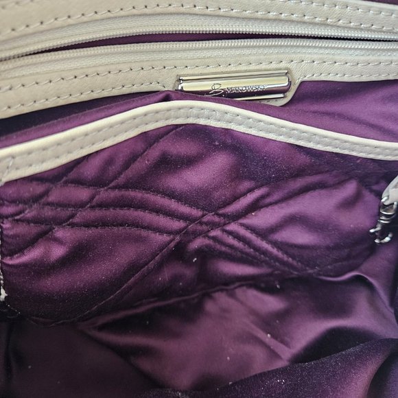 B Makowsky White Leather Shoulder Bag - Picture 8 of 13